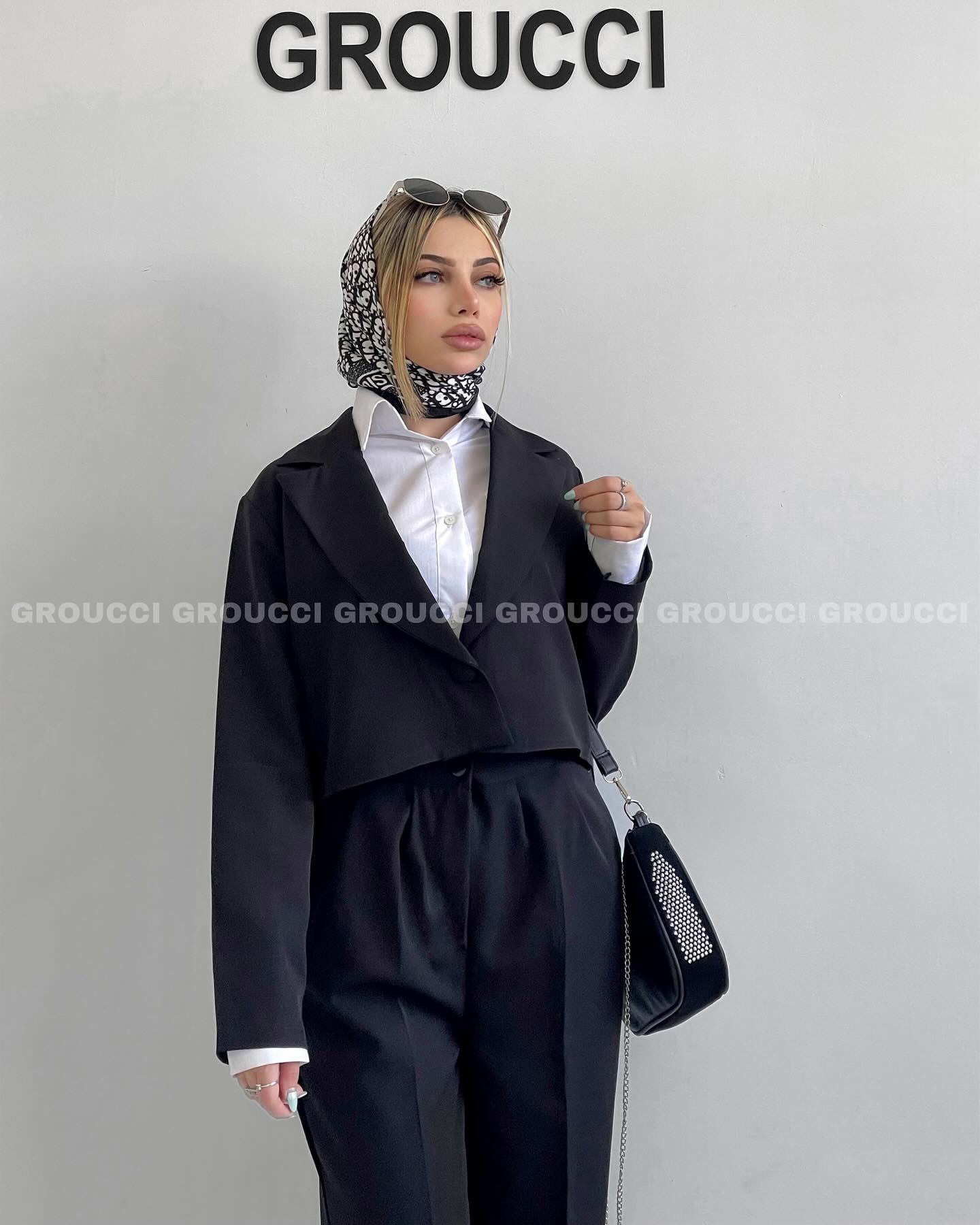 کراپ کت و شلوار بیسیک