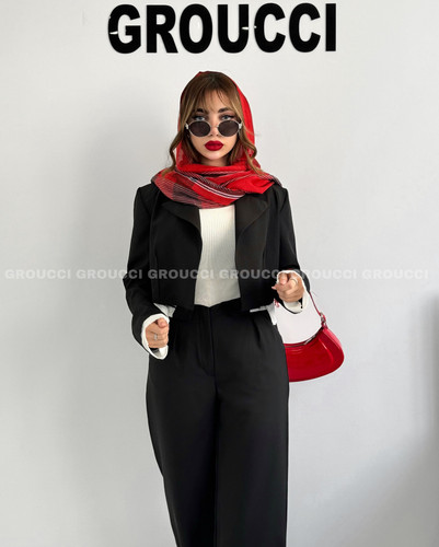 کراپ کت و شلوار رز