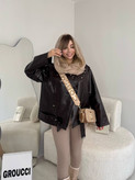 کت چرم قهوه ای