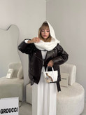 کت چرم قهوه ای