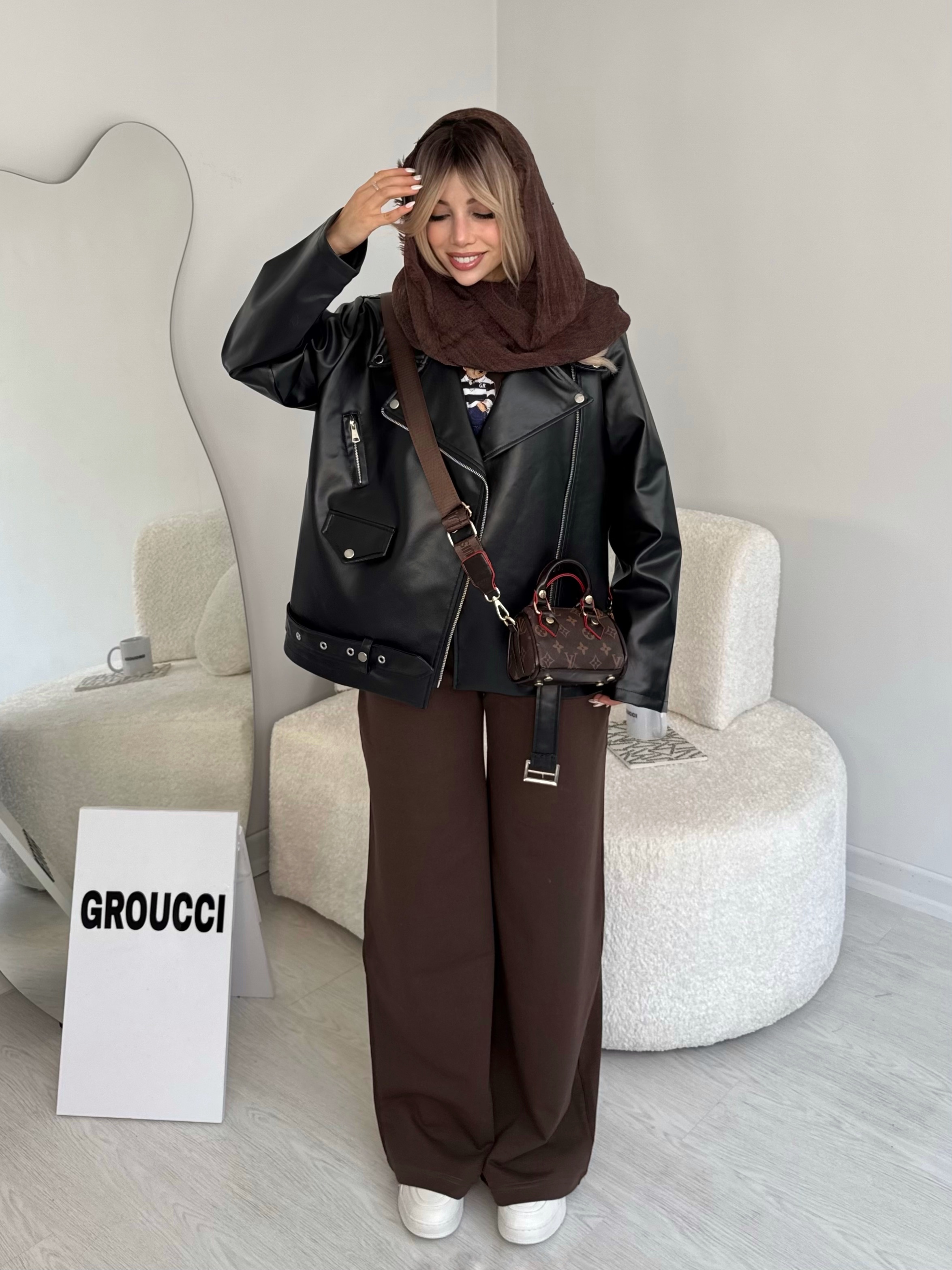 کت چرم مشکی