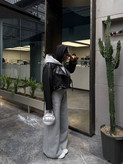 کت چرم میله ای مشکی