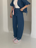 وست و شلوار denim جین آبی