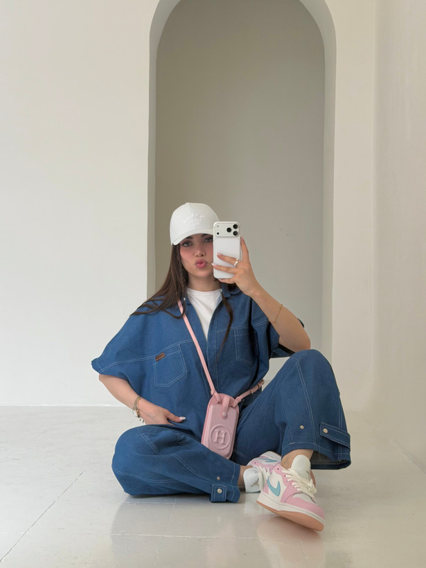 وست و شلوار denim جین آبی