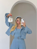 کراپ کت و اورال nilin آبی آسمونی