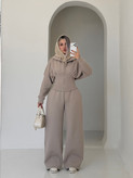 سویشرت کرستی و جاگر miu کرم خاکی