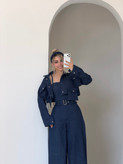 کراپ کت و اورال nilin سورمه ای